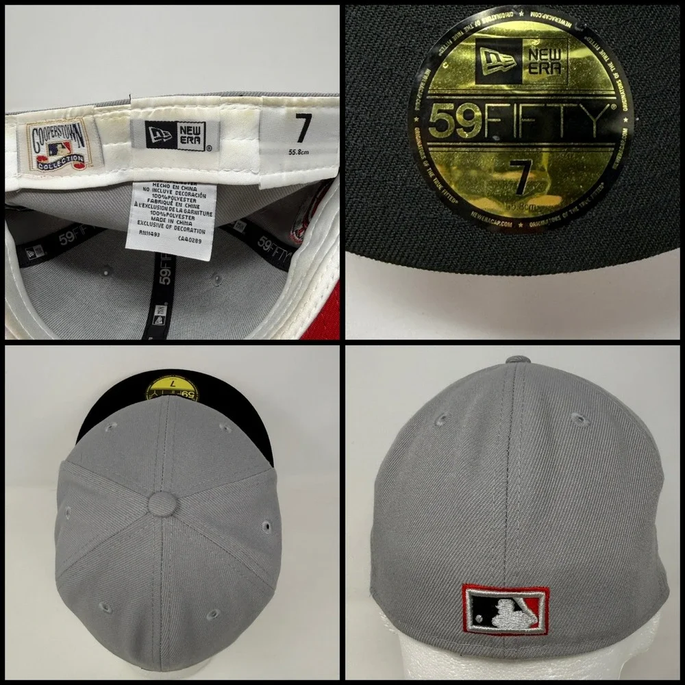 New Era 59FIFTY Chicago Cubs 1962 All Star Game Fitted Hat Grey Black Red Size 7